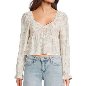 Sparrow Ivory Floral Long Sleeve Blouse